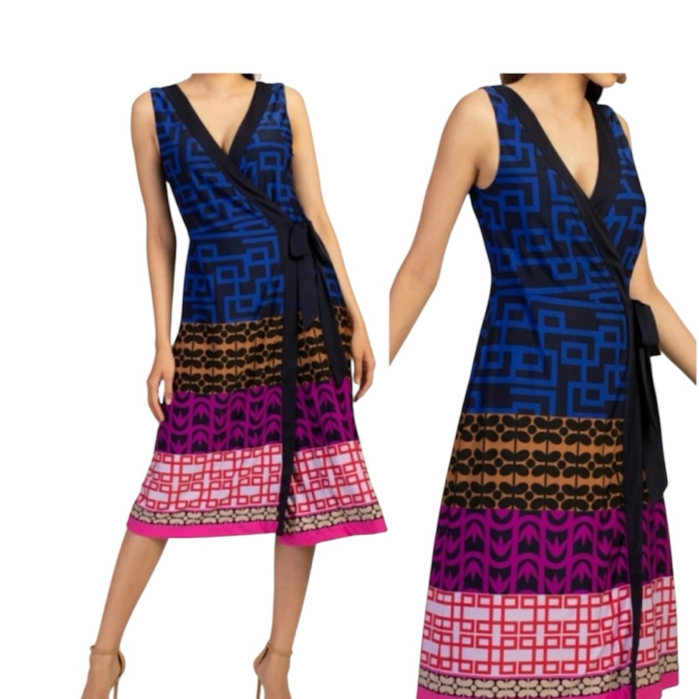 Trina Turk Kristal Print Knit Midi Dress